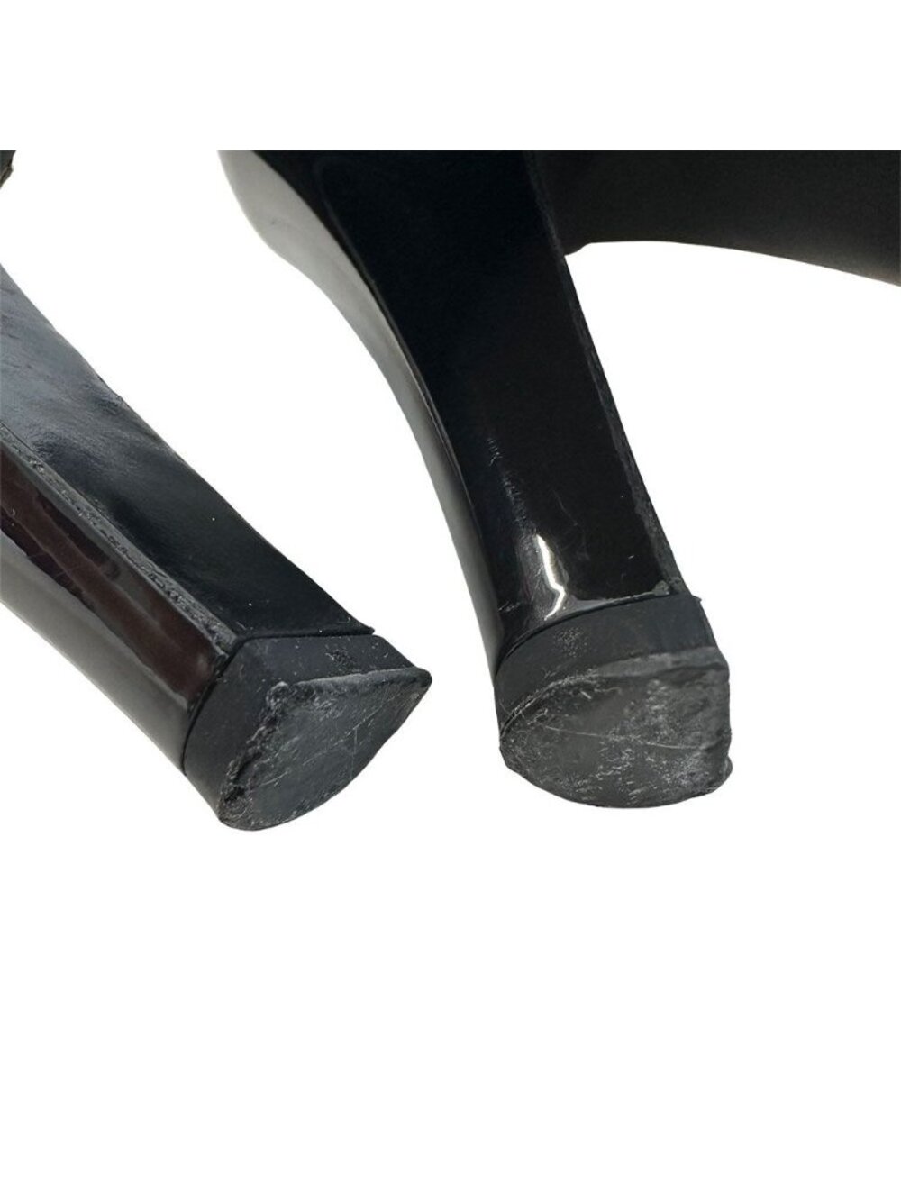 Chanel Shoes Leather Heels Black CC Logo Line - Picture 9 of 14